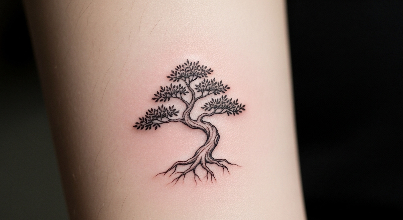 21 Meaningful Bonsai Tattoos Celebrating Patience and Slow Growth